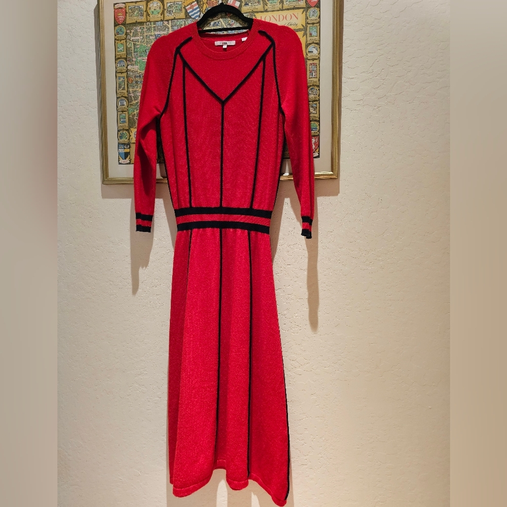 Chinti & Parker Cashmere Wool " The Ribbon" Maxi Dress Small